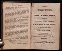 Garnett On Female Education, Richmond, 1824