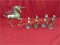 Brass Unicorns 5 pc lot