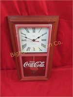 Coca-Cola Wall Clock w/ Pendulum