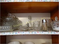 Assorted glassware - servings bowls, cream &