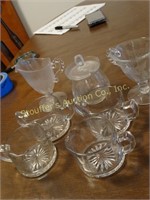 Etched glass Princess house ? - 4 glass mugs,