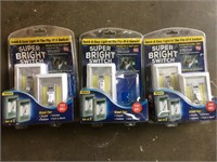 LOT of 3 Bright LED Light Super Bright Switches