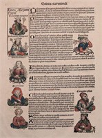 Nuremberg Chronicle Leaf, 1493