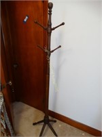 Wood coat rack 65"h