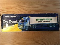 Vintage Super Fresh Toy Truck Bank