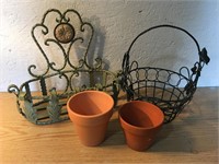 LOT of Wire Baskets and Pots