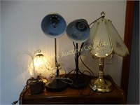 Assorted lamps, tallest 20"