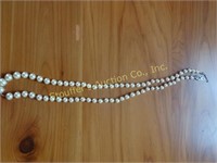 Pearl necklace, clasp marked 10K