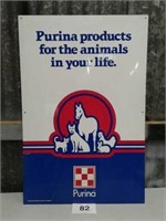 35" x 24" METAL PURINA SIGN