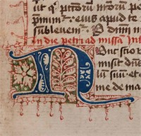 Latin Psalter Manuscript Fragment, ca. 1400