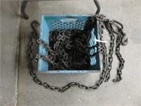 Milk Crate Full of Rigging Chains
