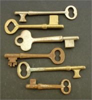 6 Vintage Skeleton Keys