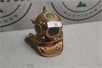 Copper divers helmet