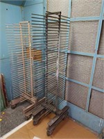 Metal drying rack cart