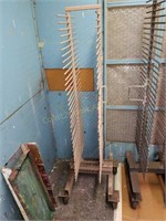 Metal drying rack cart