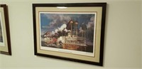 Framed & Matted lithograph by Dean Cornwell