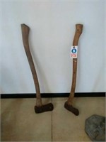 Wooden handle axes