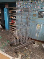 Metal drying rack cart measures approx 25" x 48"