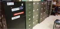 10 assorted metal file cabinets