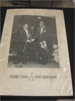 LOUIS ARMSTRONG & TOMMY YOUNG PRINT PHOTO 28x21"