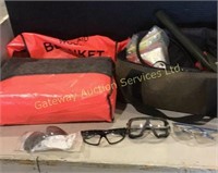 Survival Kit, Fire Blanket, Safety Goggles