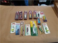 15 Various fish baits: Rapala & others