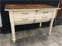 Farmhouse Possum Belly Bakers Table/Kitchen Island