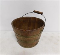 Oak Slat Bucket with Handle