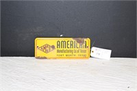 Vintage Metal American Manufacturing Sign