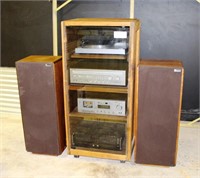 Stereo and Components and Cabinet