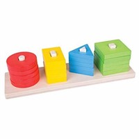 Bigjigs Toys Educational Wooden Shape Sorting and