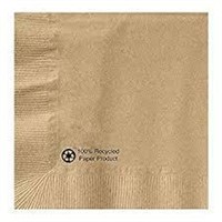 Hoffmaster 126378 Kraft Beverage Napkin, 1 Ply,