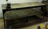 Large Steel Work Table W/ Wilton Vise