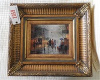 Lot # 1059 Framed Oil on canvas Paris scene