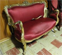 Lot # 1074 French Provincial style settee with