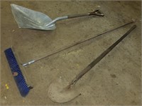 Pair Of Shovels & Push Broom