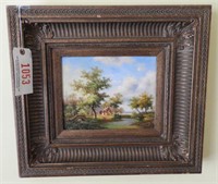 Lot # 1053 Framed oil on canvas landscape in