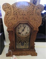 Lot # 1008 Antique Sessions Oak kitchen clock