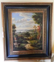 Lot # 988 Large framed Oil on canvas landscape