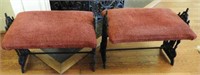 Lot # 1000 Pair of cast iron accented fire