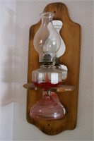 Oil lamp wall sconce