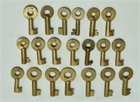 20 Railroad Brass Switch Keys