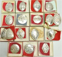 17 Towle Sterling Christmas Ornaments