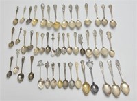 47 Souvenir Spoons, Mostly Sterling