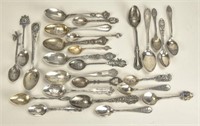 26 Silver Souvenir Spoons