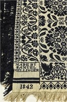 1842 Samuel Mellinger Jacquard Coverlet