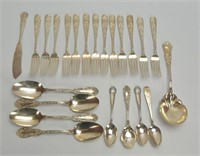 Lot of 19th C. Am. Sterling Silver, Repousse, Etc