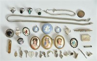 Lot of Sterling, French, English, Italian Jewelry