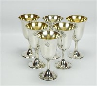 Six Sterling Silver Goblets, No. 1693
