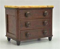 Miniature Marble Top Chest of Drawers